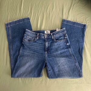 Paige Wide Leg Cropped Jeans